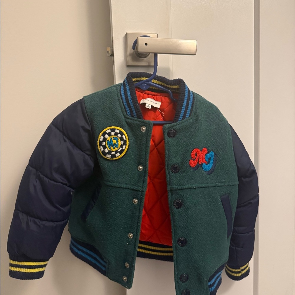 Marc Jacobs Kids Green and Navy Puffer Jacket